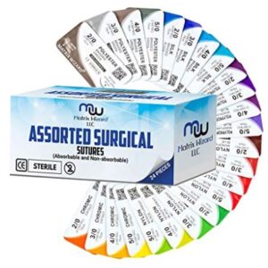assorted surgical sutures