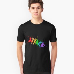 A Spectrum of Swordy Silhouettes Slim Fit T-Shirt