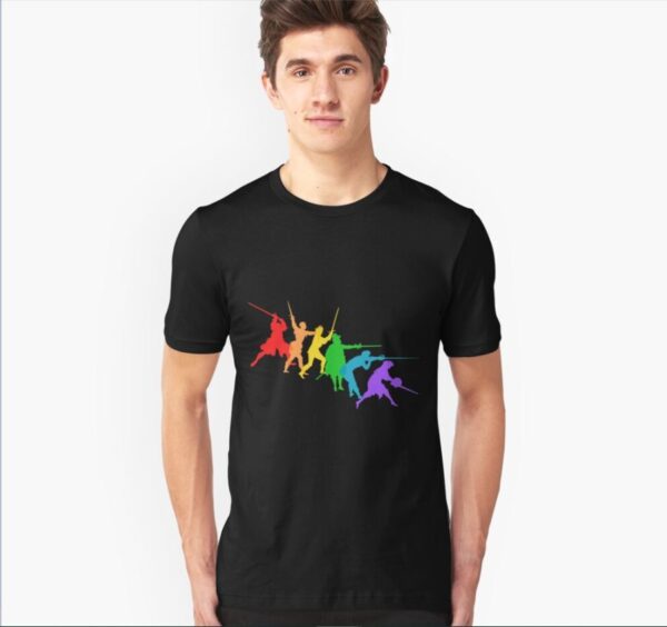 A Spectrum of Swordy Silhouettes Slim Fit T-Shirt
