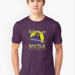 By the Flower of Battle He--Man Slim Fit T-Shirt