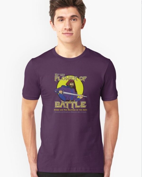 By the Flower of Battle He--Man Slim Fit T-Shirt
