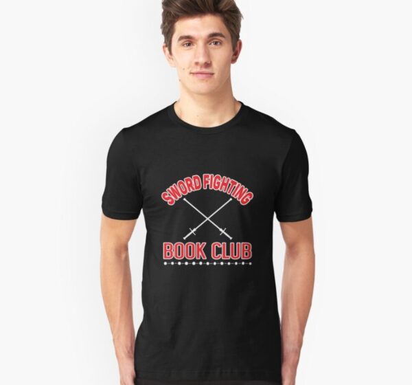 sword fighting book club t shirt