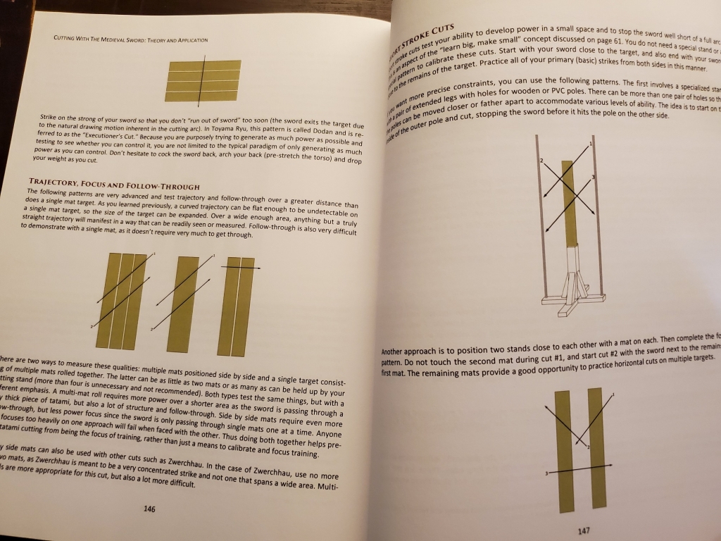 Cutting with the medieval long sword HEMA book Michael Edelson