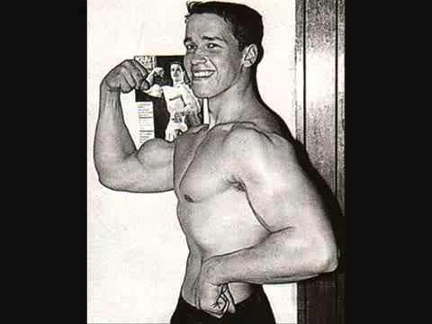Arnold Schwarzenegger as a teenager.